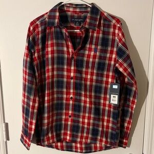 U.S. Polo Assn. Kids Red and Blue Plaid Button-Down Shirt